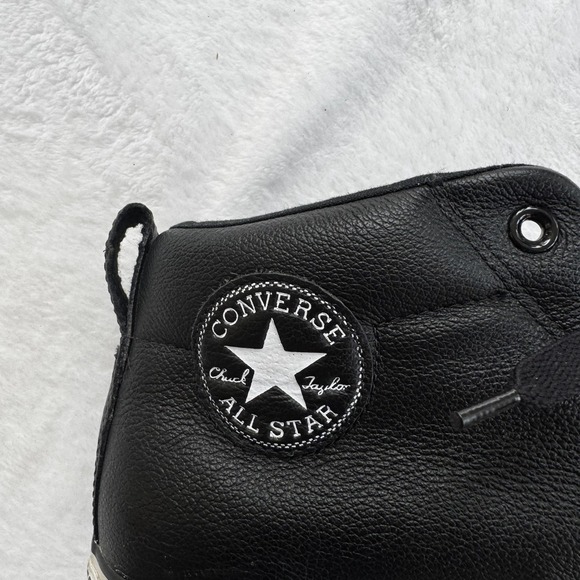 Converse Chuck Taylor All Star Shoes Mens Size 12 High Top Black Leather Sneaker - Picture 6 of 10